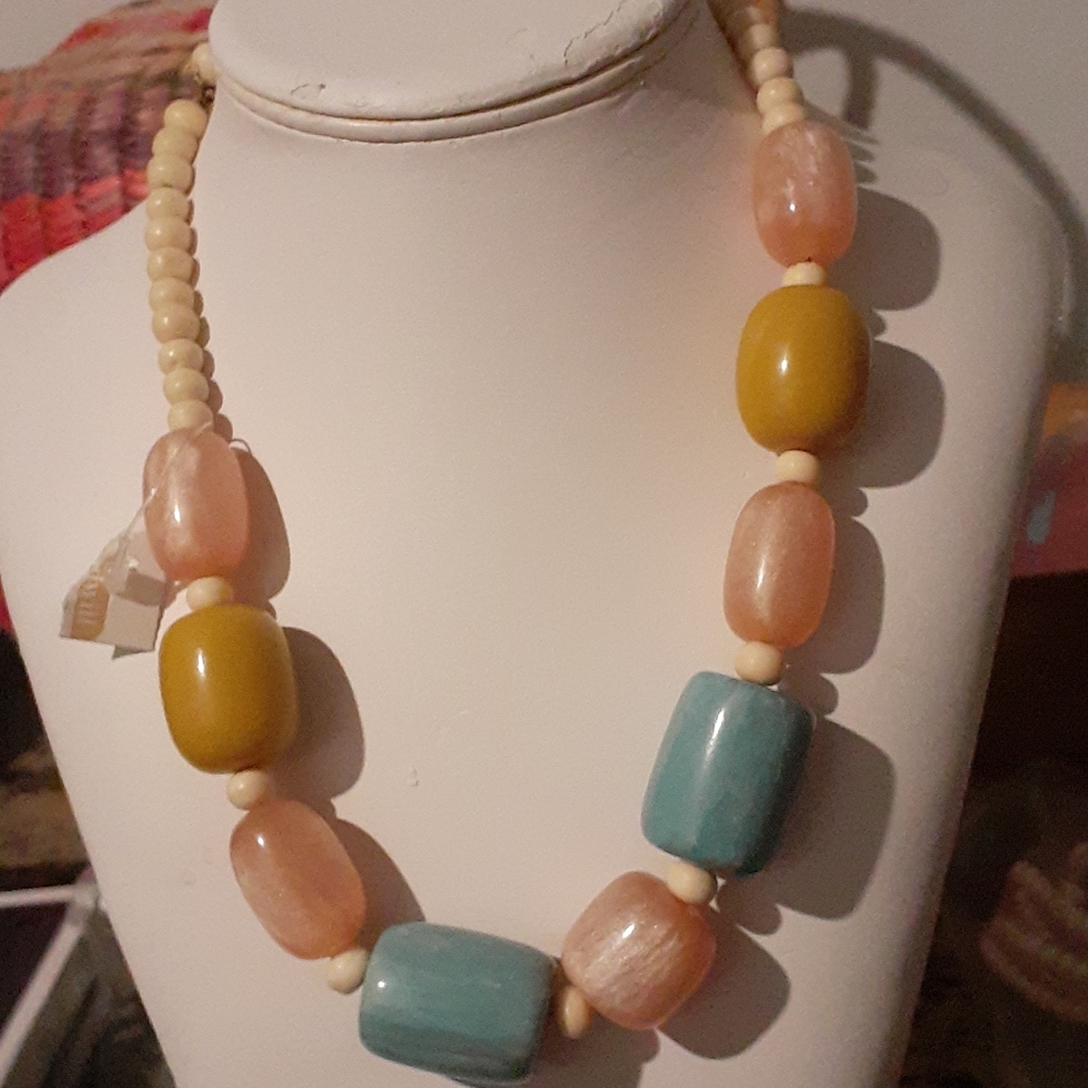 African Bohemian natural stone necklace